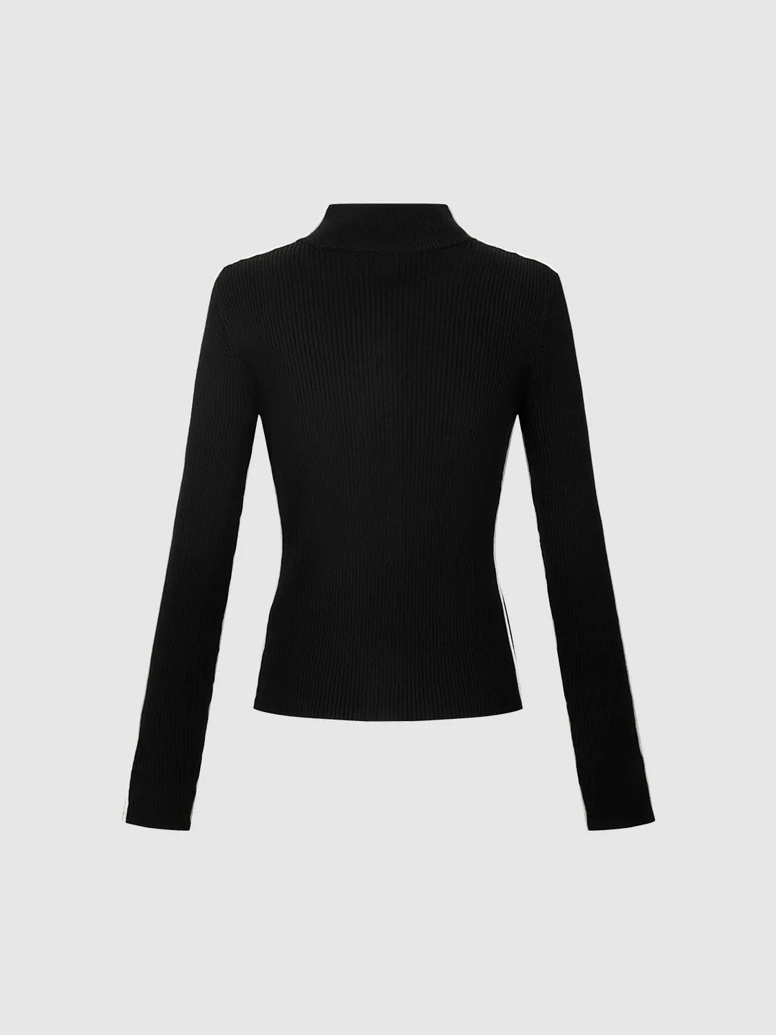 Contrast Full-Zip Knitted Cardigans sold by Urban Revivo product image thumbnail 2