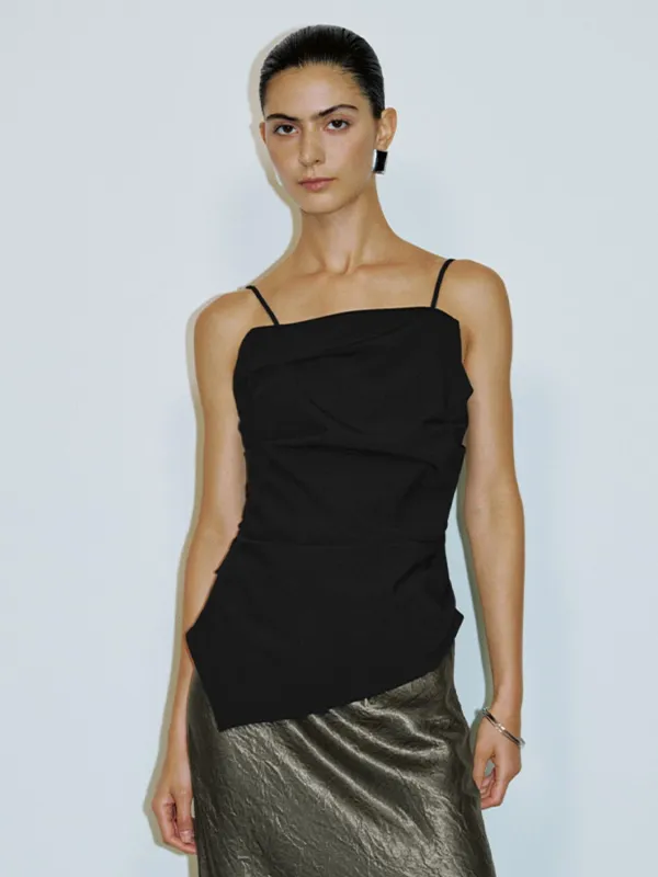 Draped Asymmetric Cami Tops sold by Urban Revivo