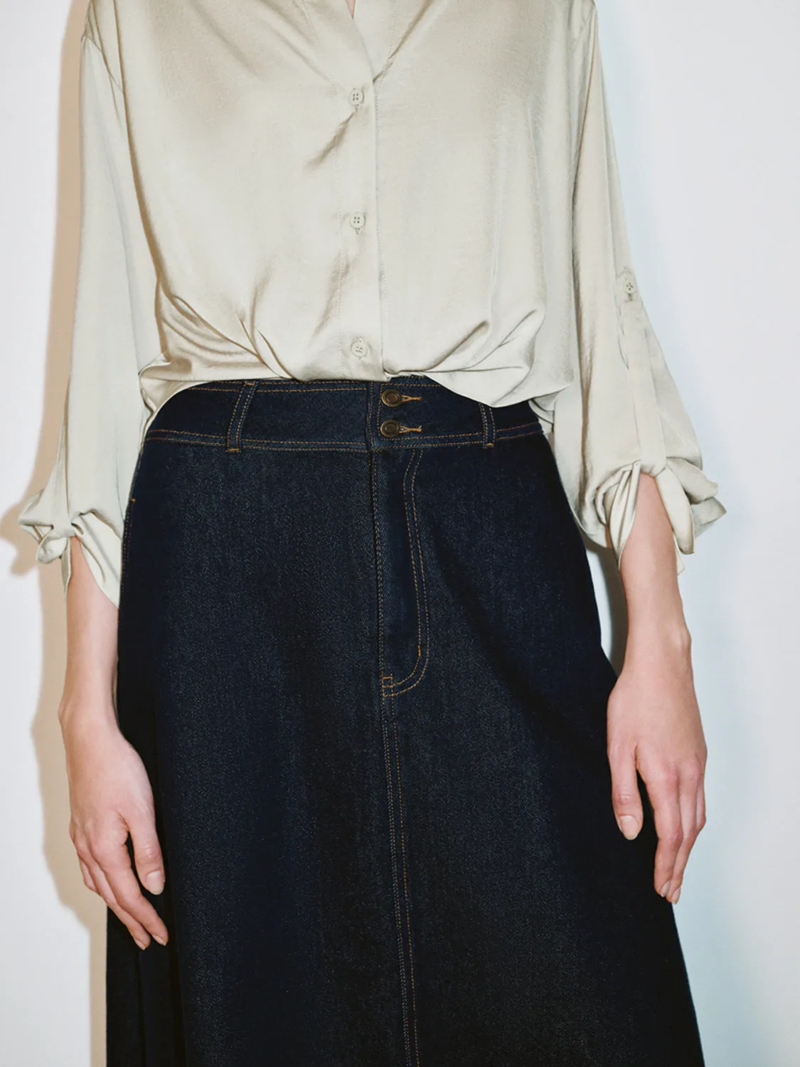 Loose Denim Skirts sold by Urban Revivo product image thumbnail 4