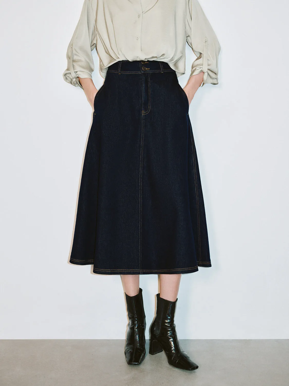 Loose Denim Skirts sold by Urban Revivo product image thumbnail 2