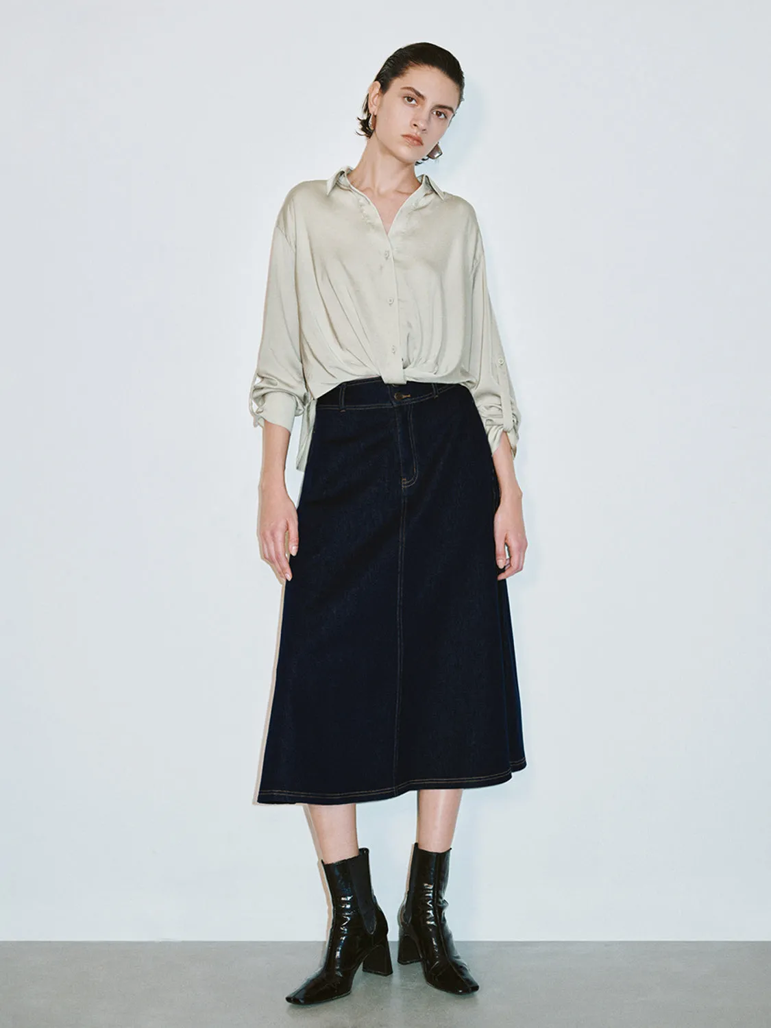 Loose Denim Skirts sold by Urban Revivo product image thumbnail 5