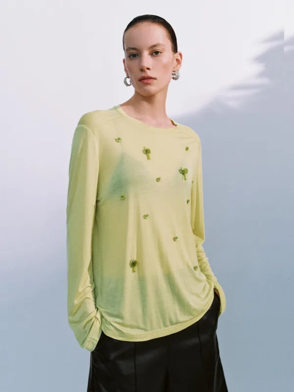 Long Sleeve Printed Thin T-Shirts sold by Urban Revivo