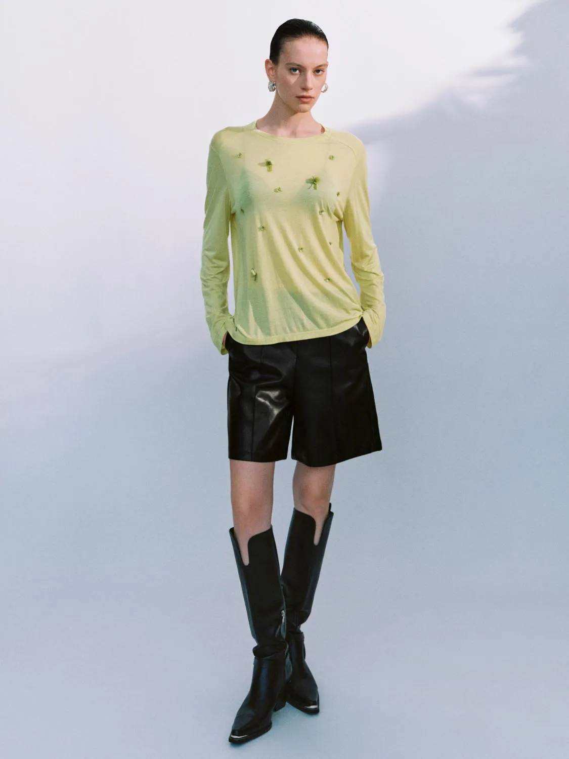 Long Sleeve Printed Thin T-Shirts sold by Urban Revivo product image thumbnail 4