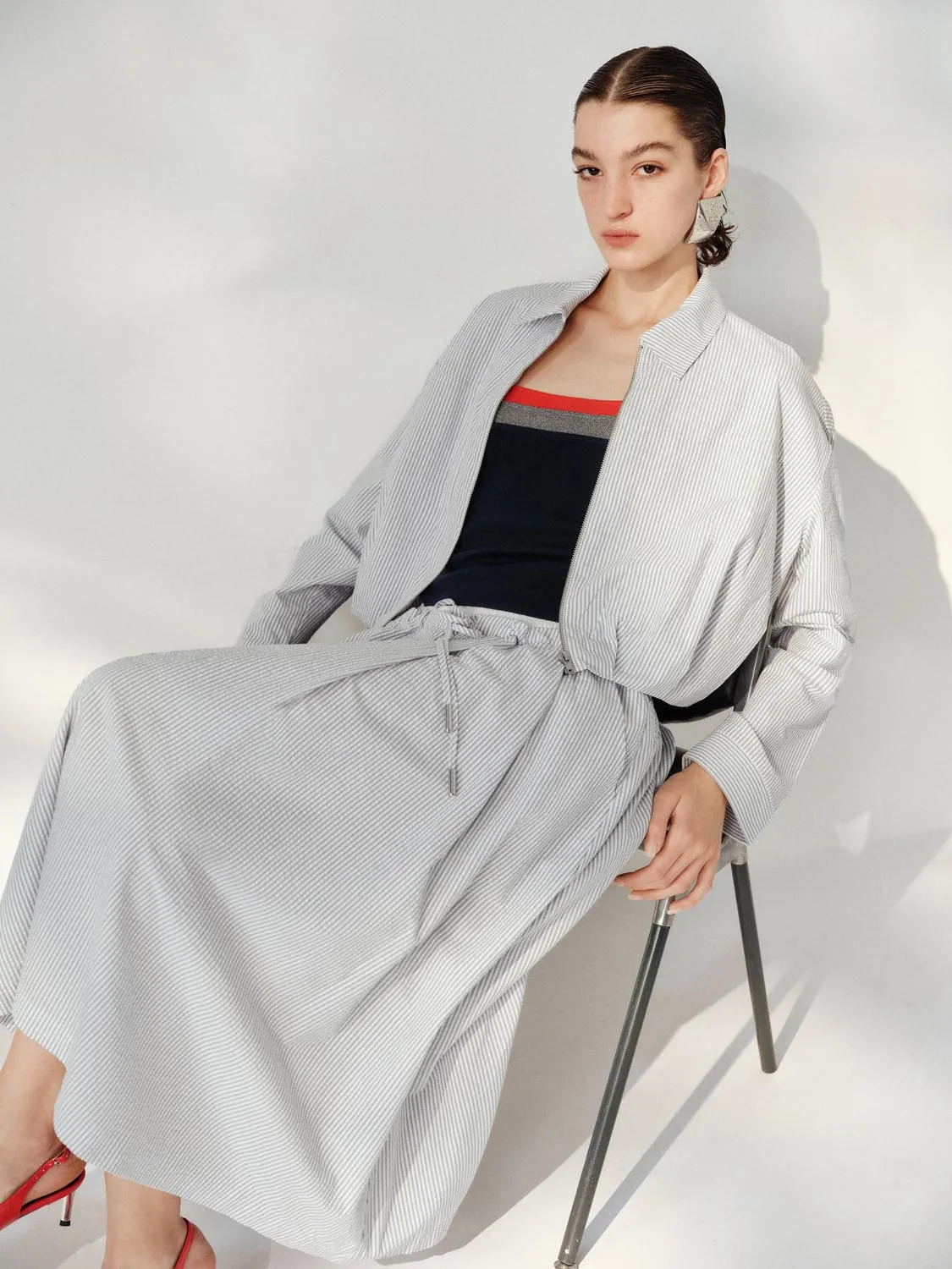 Zip UP Stripped Jackets sold by Urban Revivo product image thumbnail 2