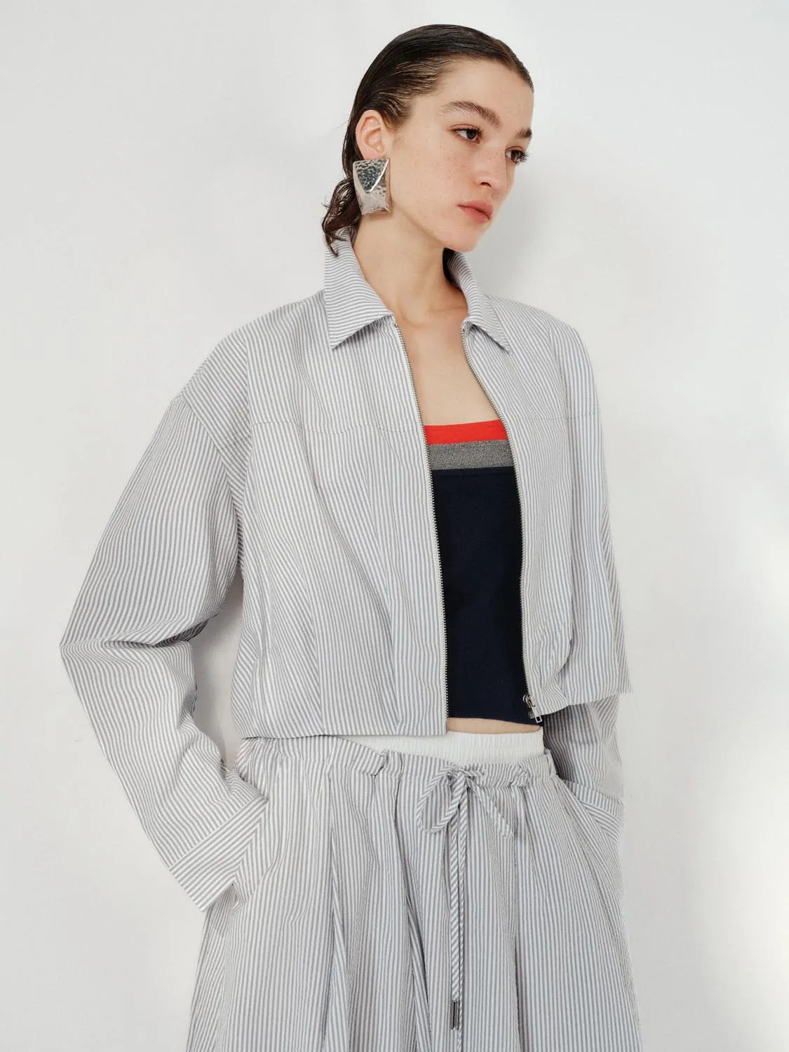 Zip UP Stripped Jackets sold by Urban Revivo product image thumbnail 3
