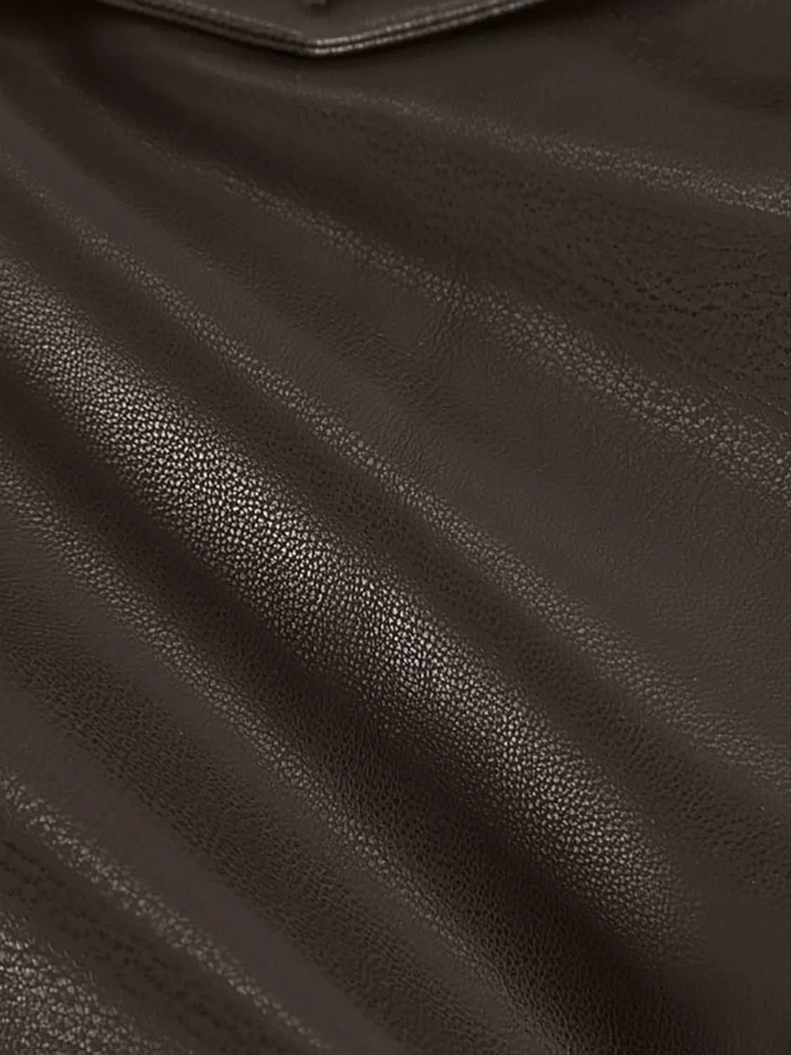 Vegan Leather Draped Wide-Leg Shorts sold by Urban Revivo product image thumbnail 3