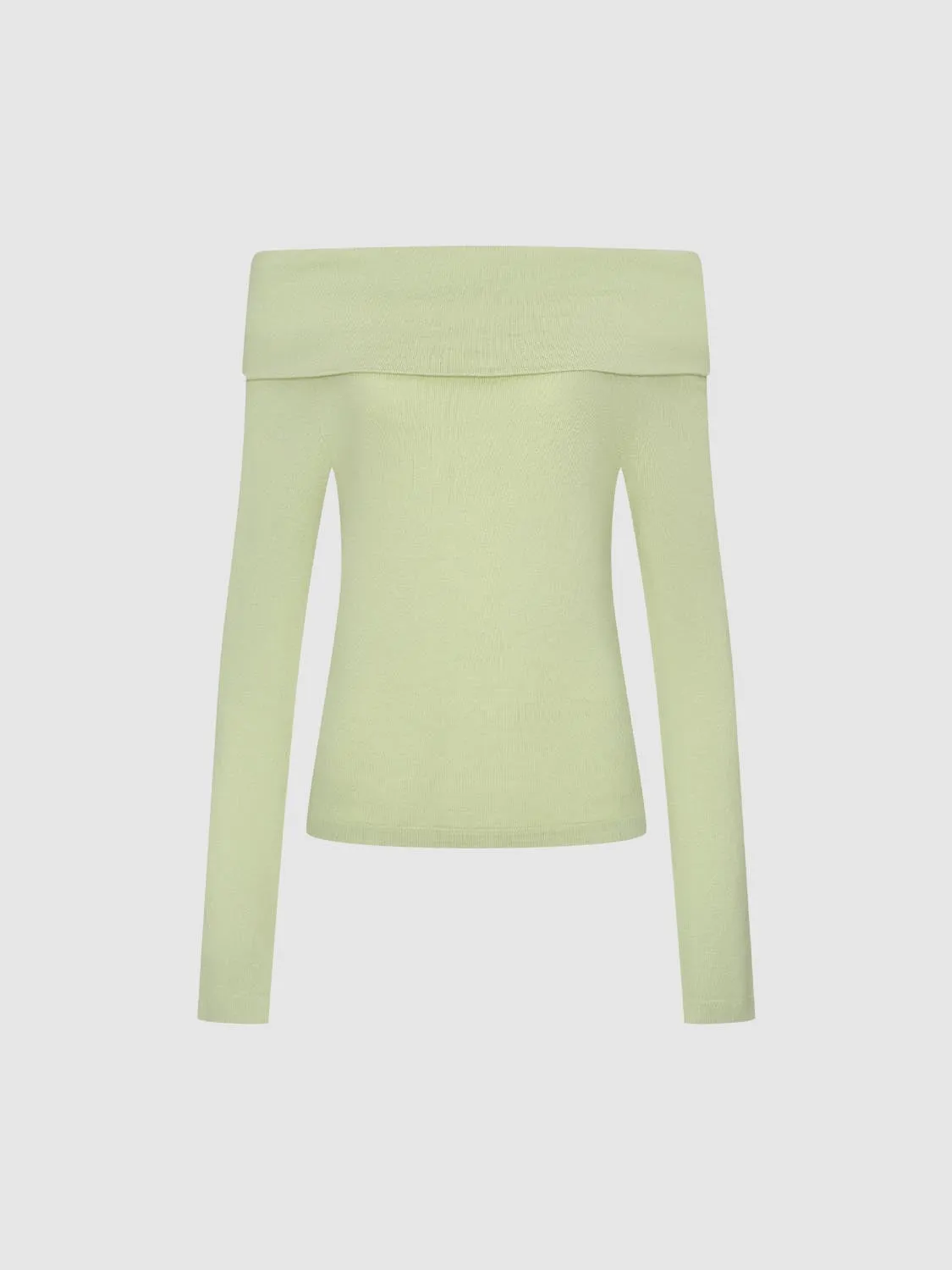 Off-the-Shoulder Knitted T-Shirts sold by Urban Revivo product image thumbnail 2