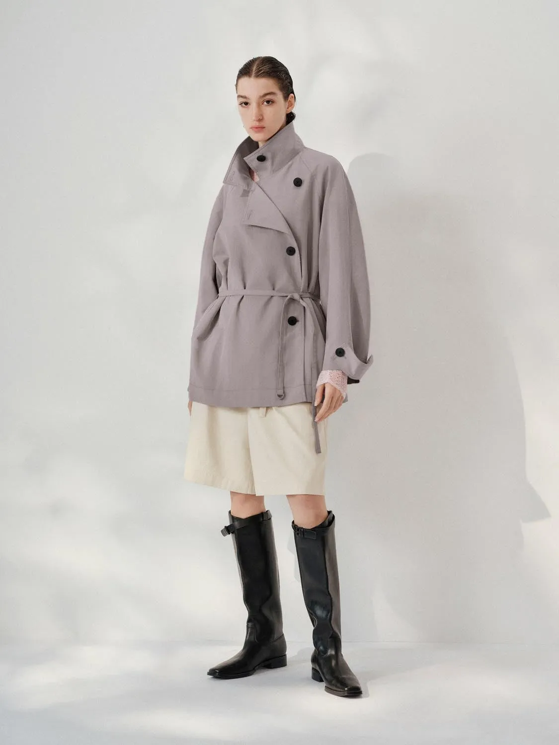 Stand Collar Button Up Jackets sold by Urban Revivo product image thumbnail 5