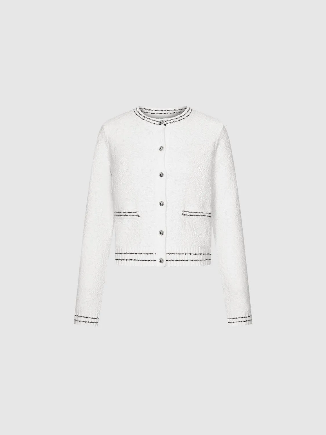 Button Up Crew Neck Knitted Cardigans sold by Urban Revivo product image thumbnail 4