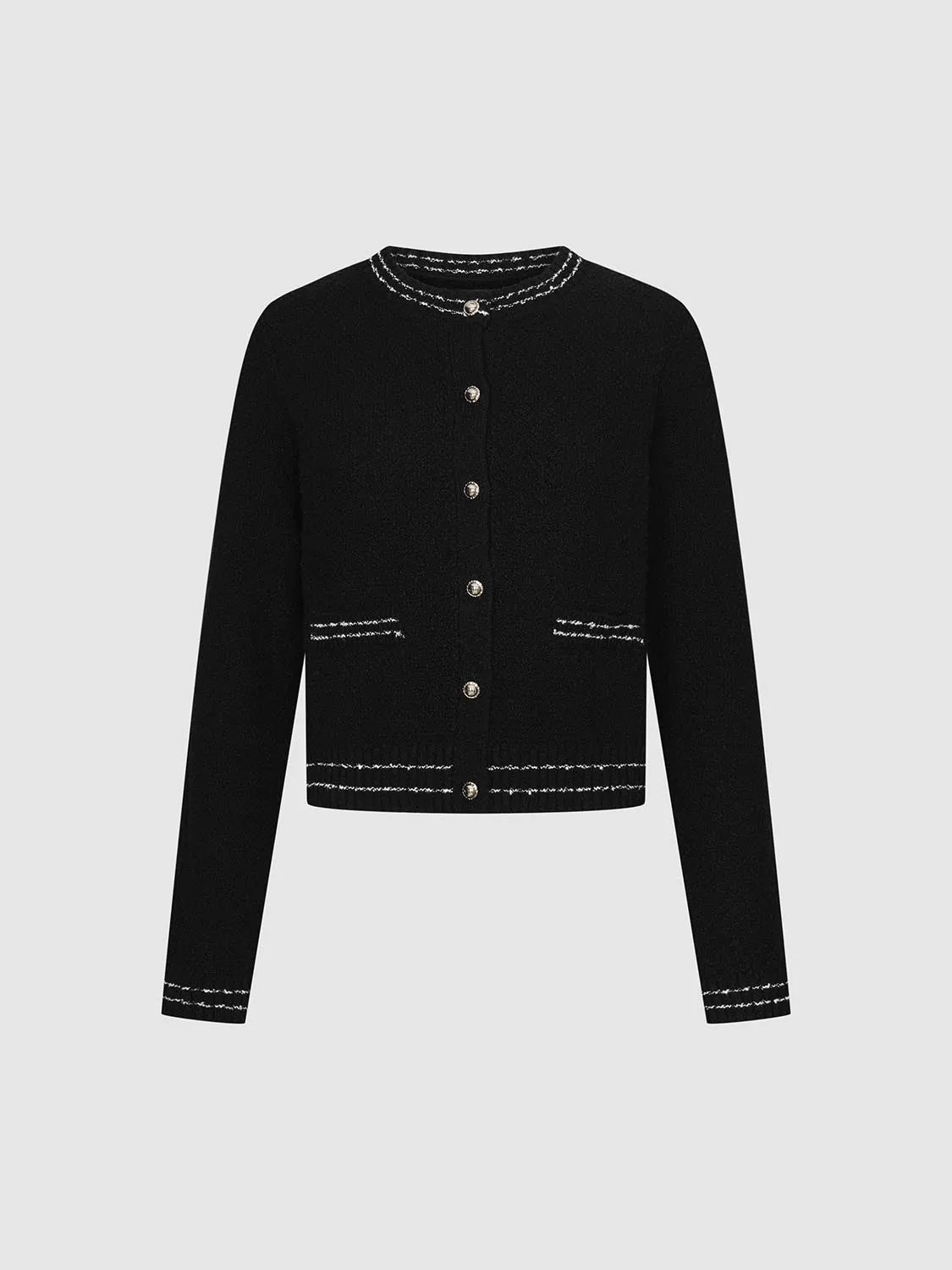 Button Up Crew Neck Knitted Cardigans sold by Urban Revivo