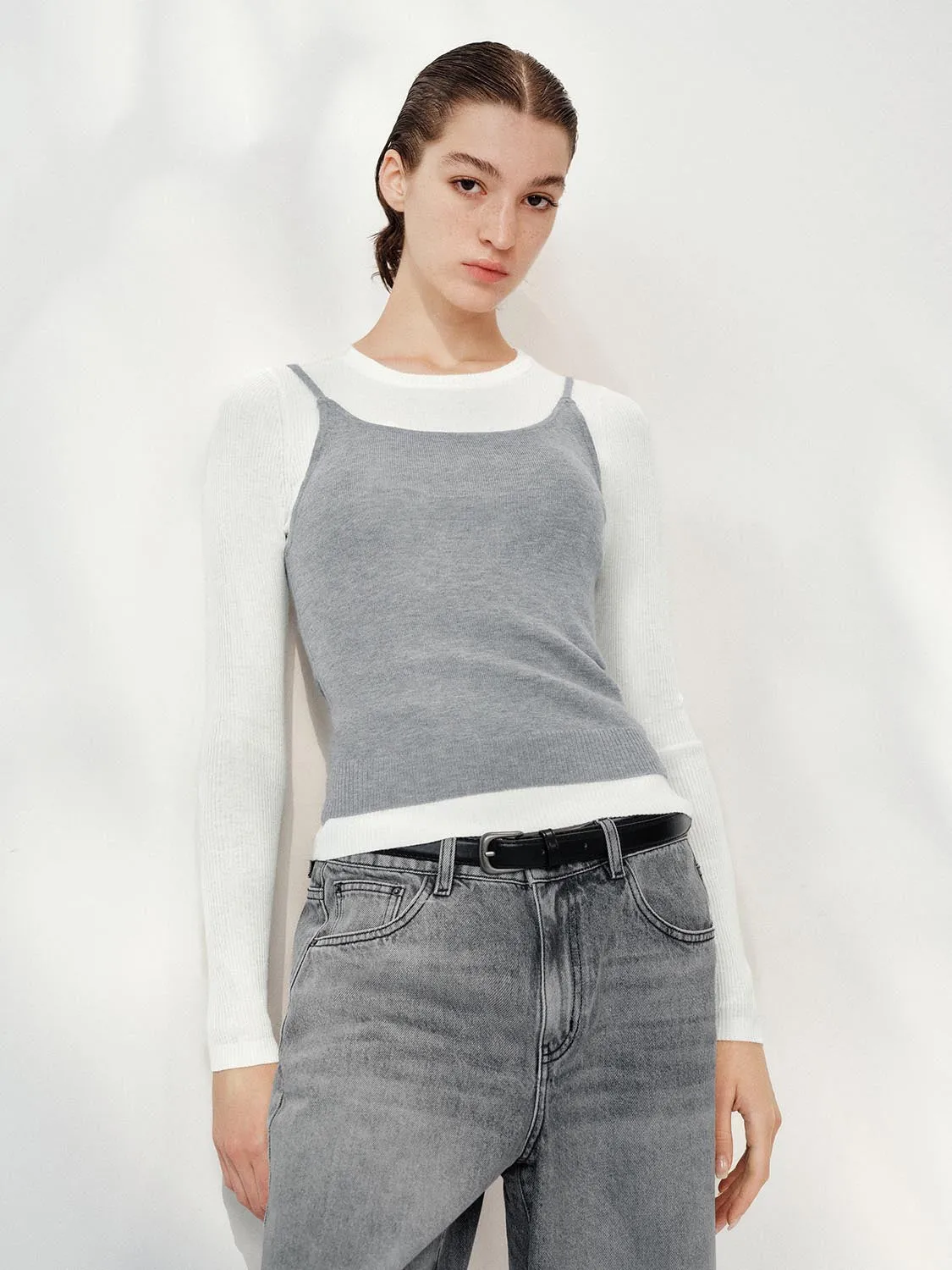 Knitted Strappy Top sold by Urban Revivo