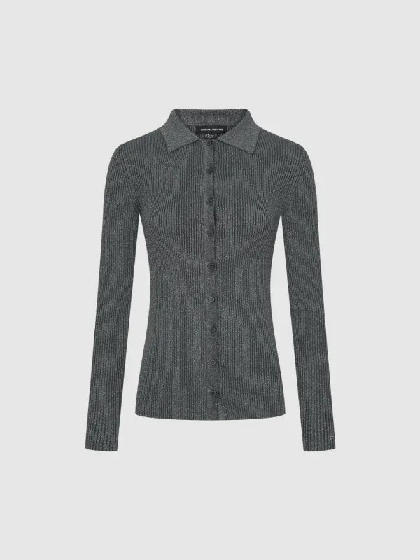 Button Up Slim Fit Knitted Cardigans sold by Urban Revivo