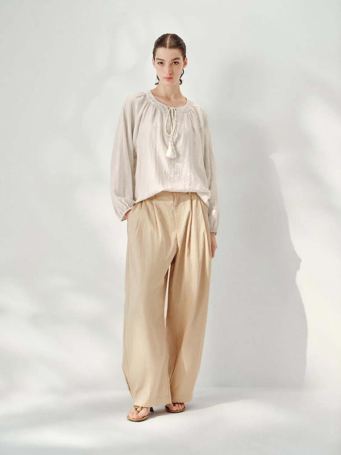 Draped String Detail Overhead Shirt sold by Urban Revivo product image thumbnail 5