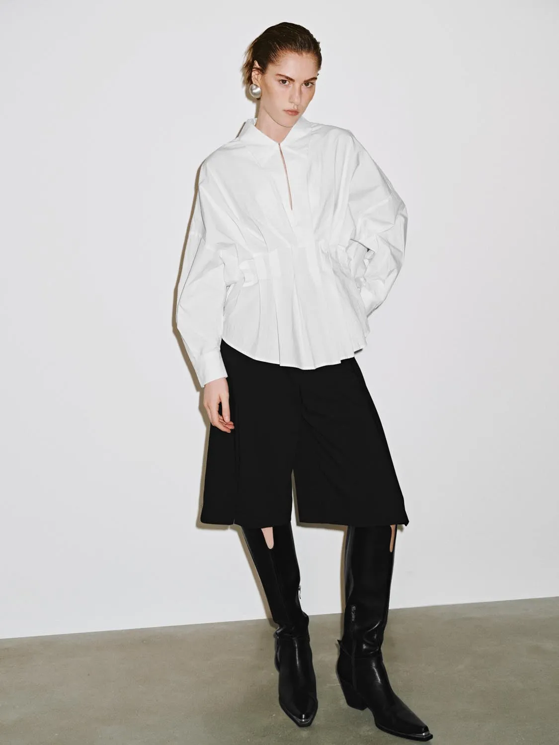 Pleated Slim Fit Overhead Shirt sold by Urban Revivo product image thumbnail 5