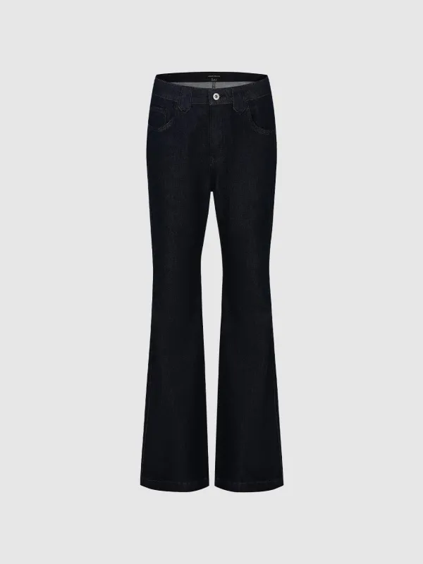 Flared Leg Low-Rise Jeans sold by Urban Revivo