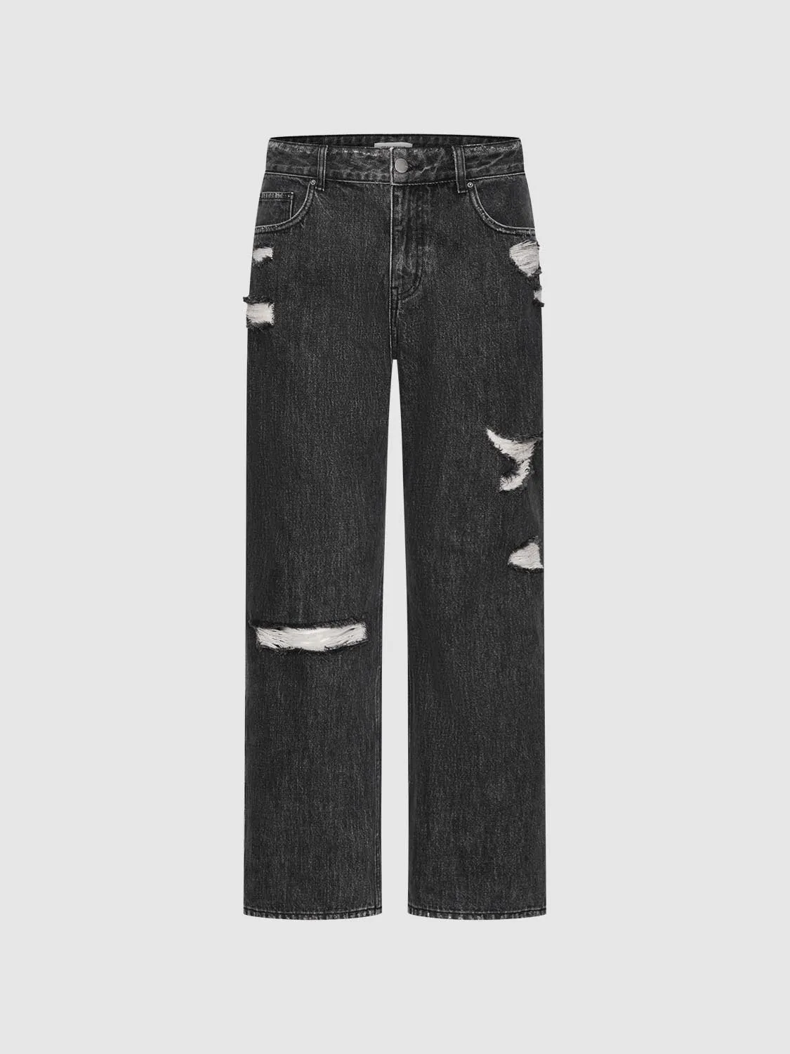Ripped Wide-Leg Jeans sold by Urban Revivo