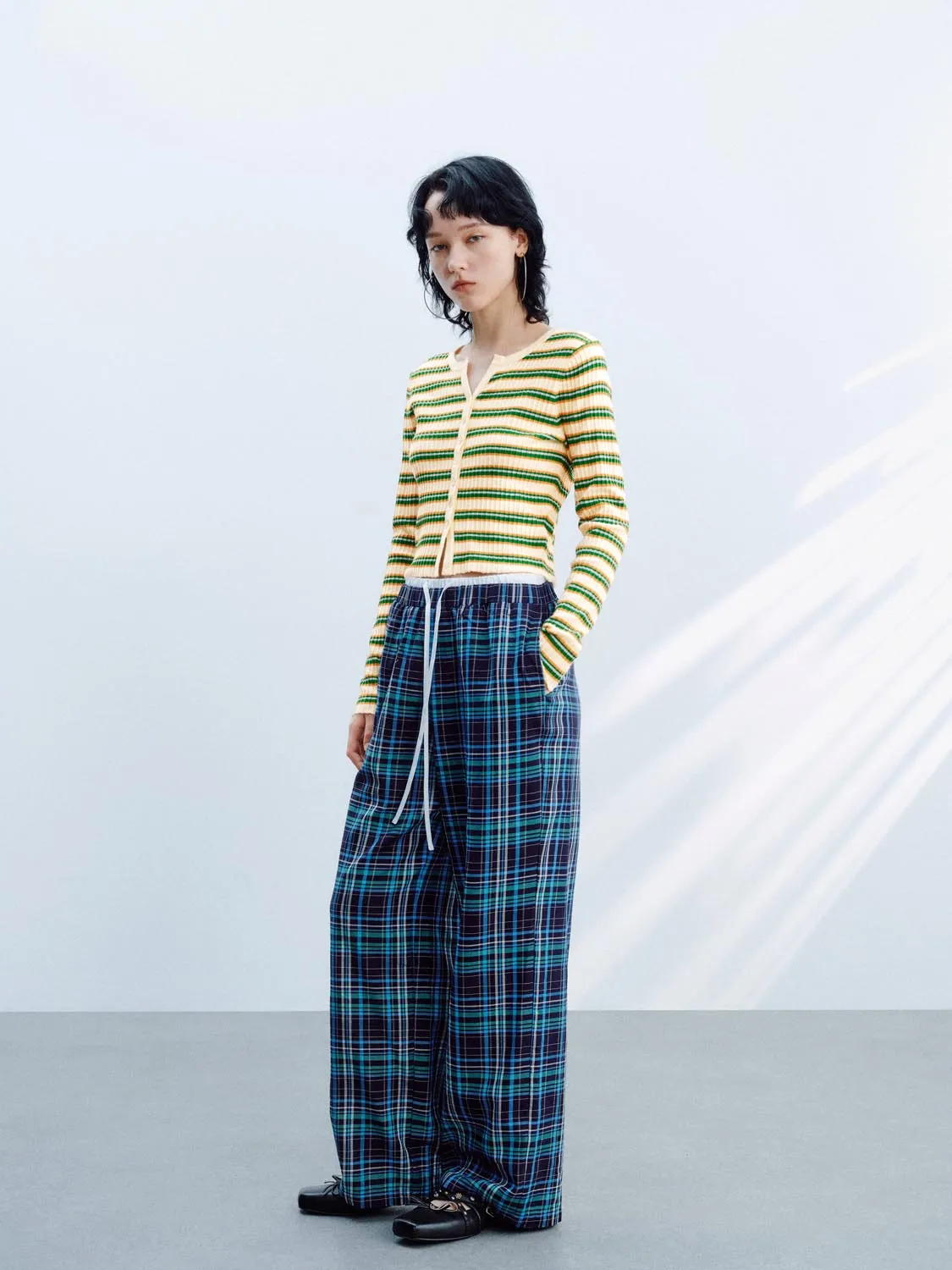 Button Up Stripped Knitted Cardigans sold by Urban Revivo product image thumbnail 4