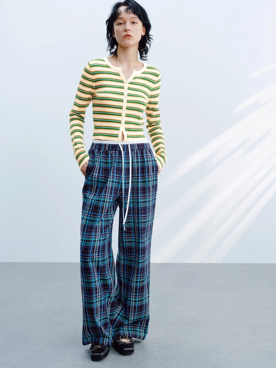 Button Up Stripped Knitted Cardigans sold by Urban Revivo product image thumbnail 5