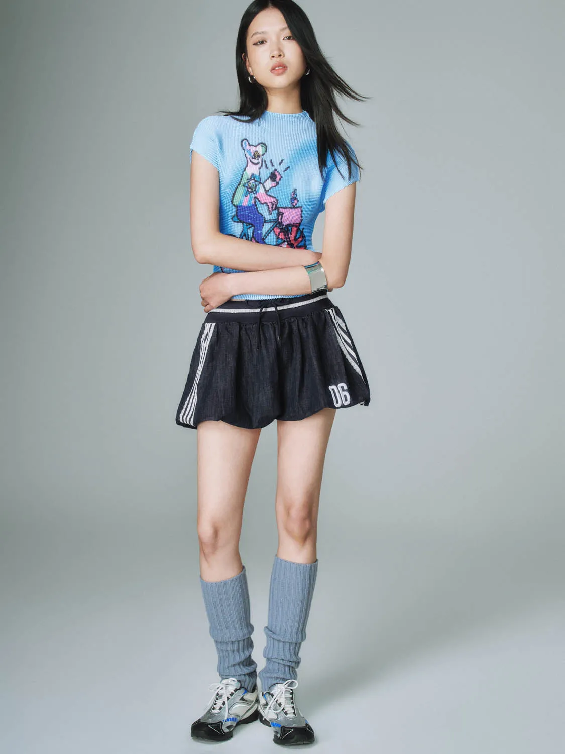 Denim Mini Balloon Skirts sold by Urban Revivo product image thumbnail 5