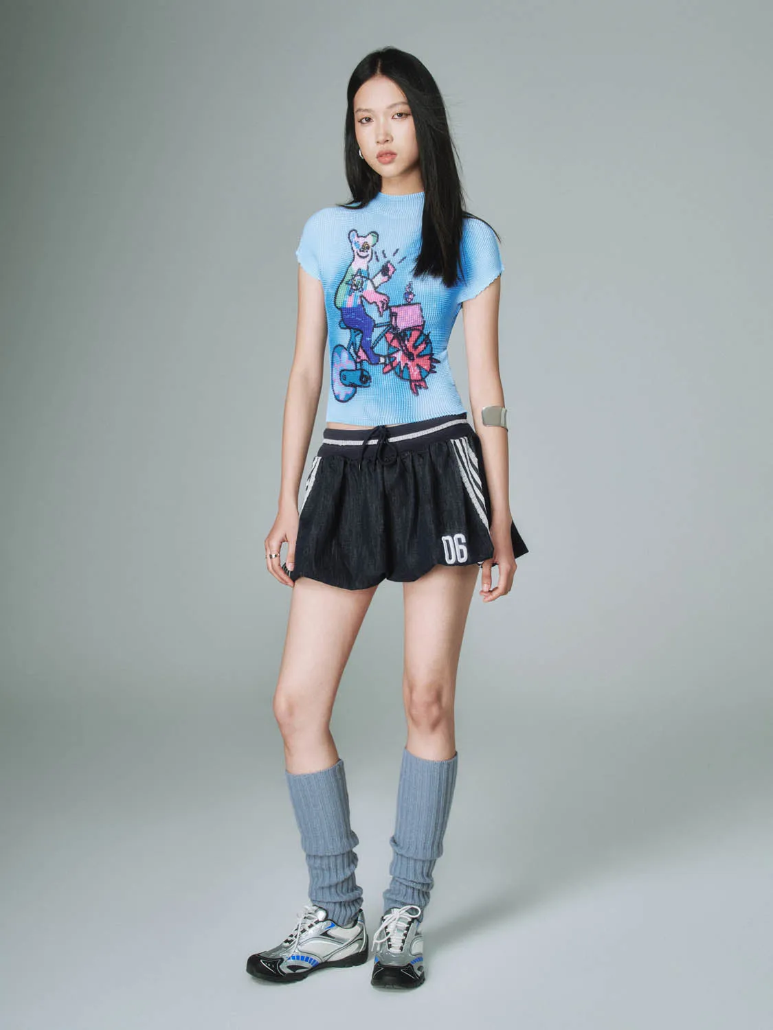 Denim Mini Balloon Skirts sold by Urban Revivo product image thumbnail 4