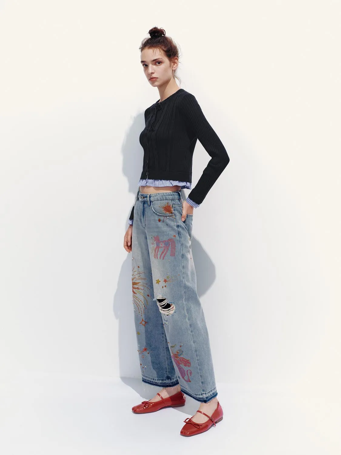 2 In 1 Bow-Collar Knitted Cardigans sold by Urban Revivo product image thumbnail 5