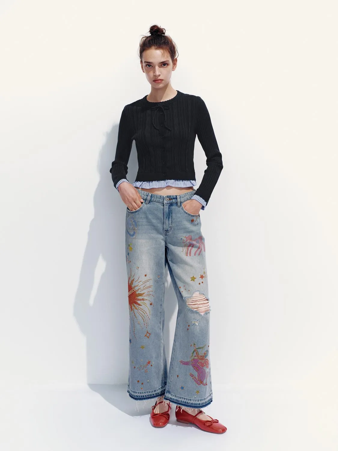 2 In 1 Bow-Collar Knitted Cardigans sold by Urban Revivo product image thumbnail 4