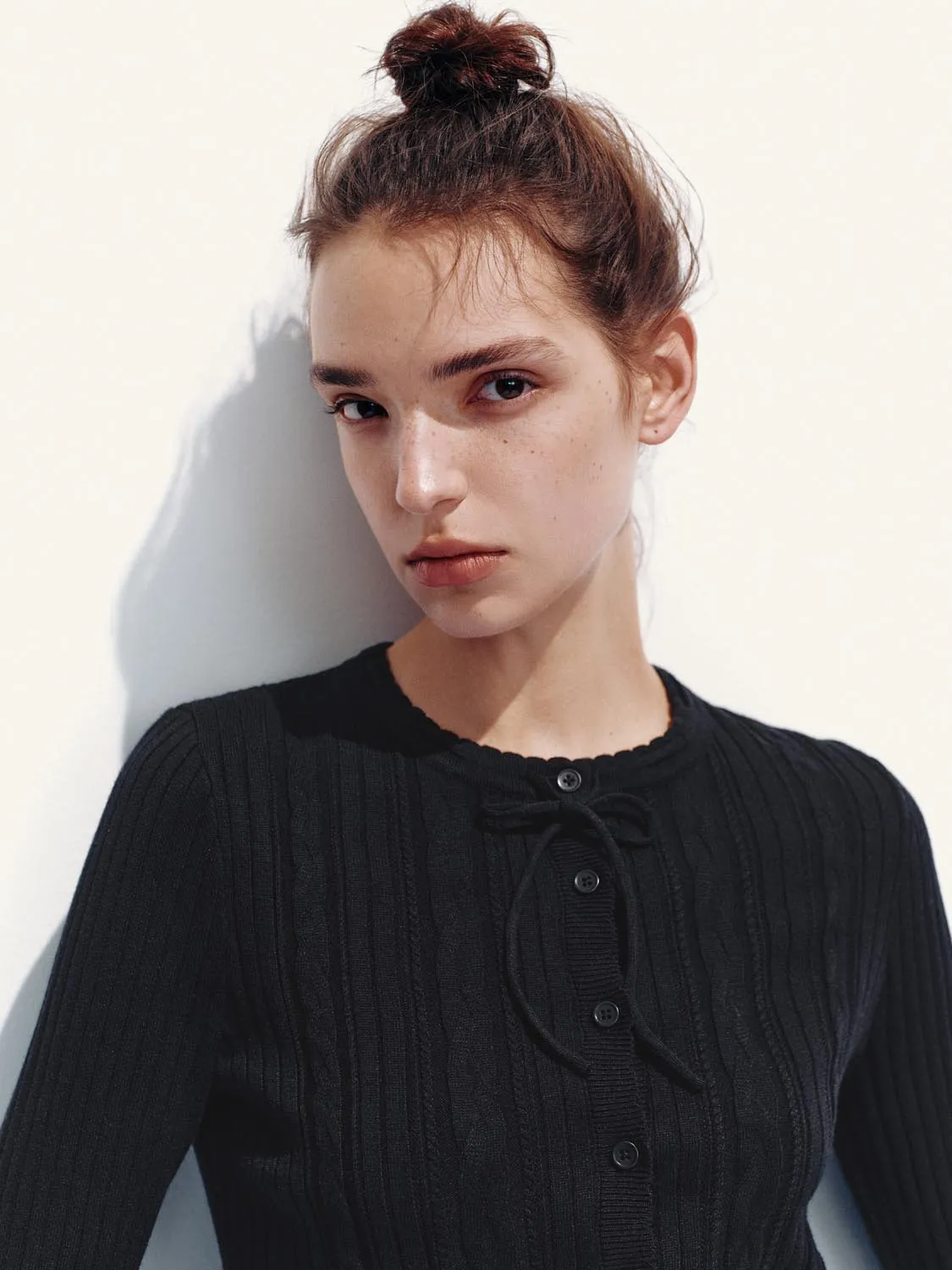 2 In 1 Bow-Collar Knitted Cardigans sold by Urban Revivo product image thumbnail 3