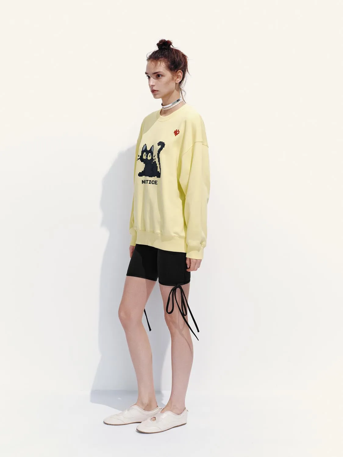 Crew Neck Printed Loose Sweatshirts sold by Urban Revivo product image thumbnail 5