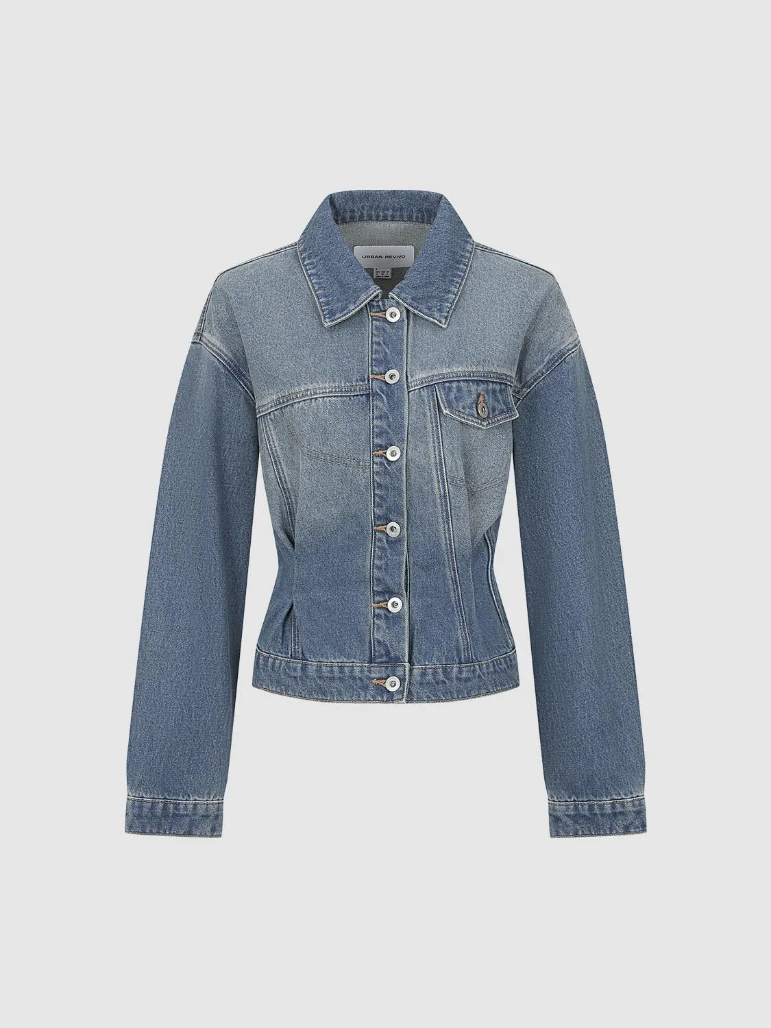 Flap Pocket Button Up Denim Jackets sold by Urban Revivo product image thumbnail 4