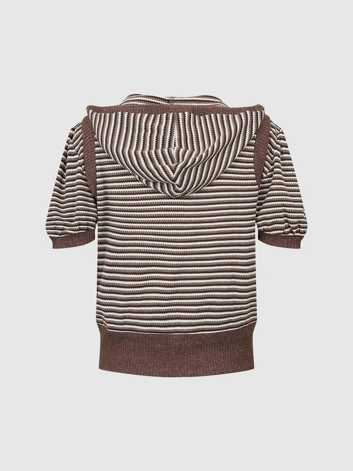 Stripped Short Sleeve Hooded Jackets sold by Urban Revivo product image thumbnail 2