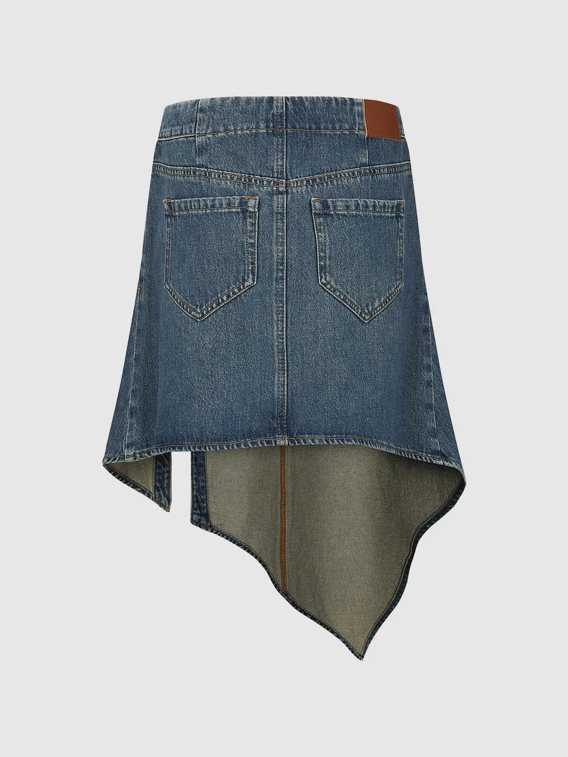 Asymmetric Denim A-Line Midi Skirts sold by Urban Revivo product image thumbnail 2