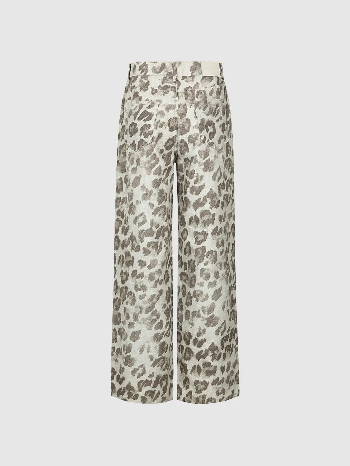 Leopard Print Wide-Leg Jeans sold by Urban Revivo product image thumbnail 2