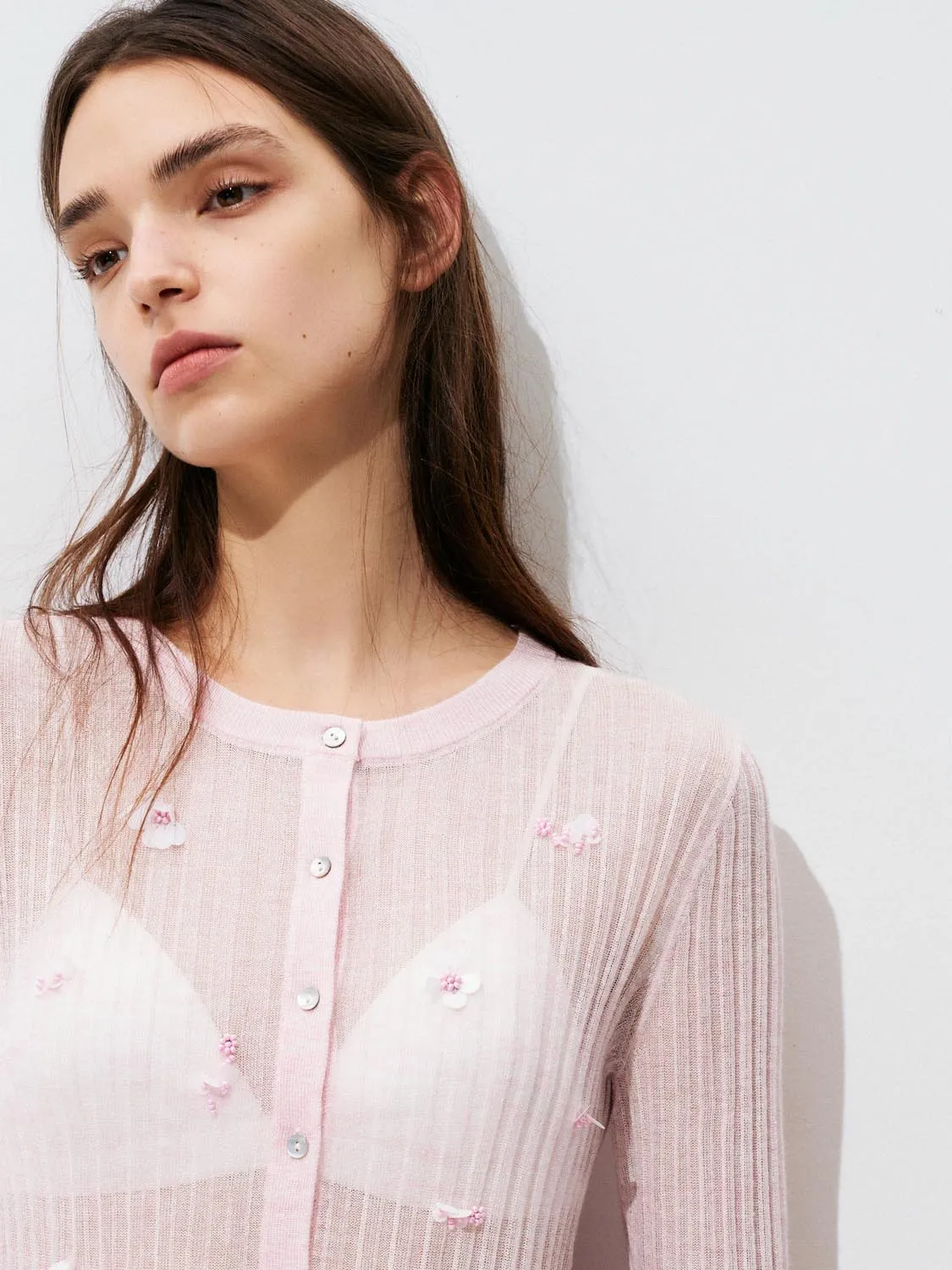 Ruffled Button Up Knitted Cardigans sold by Urban Revivo product image thumbnail 3