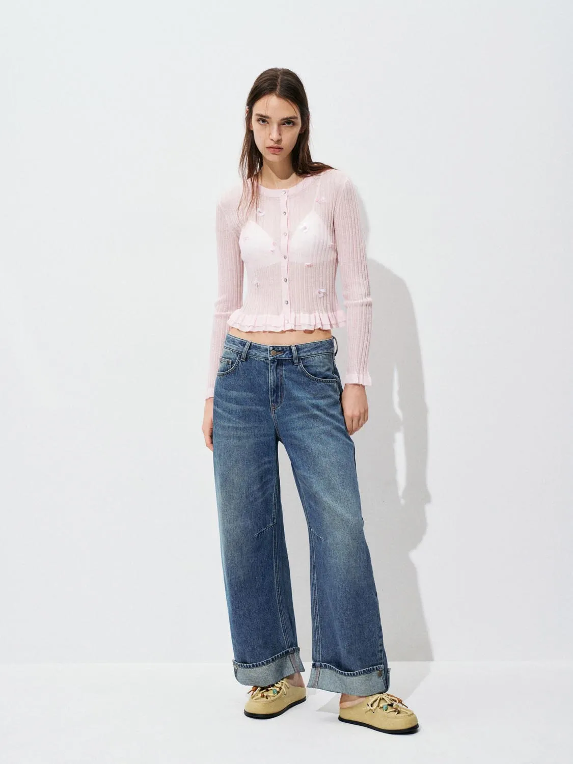 Ruffled Button Up Knitted Cardigans sold by Urban Revivo product image thumbnail 4