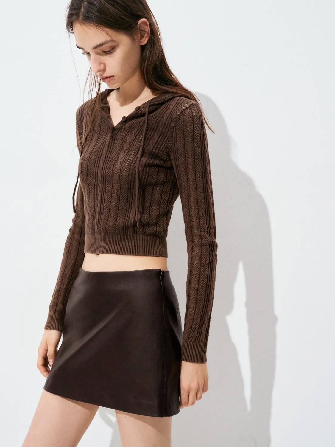 Knitted Button Top Hooded T-Shirts sold by Urban Revivo product image thumbnail 2