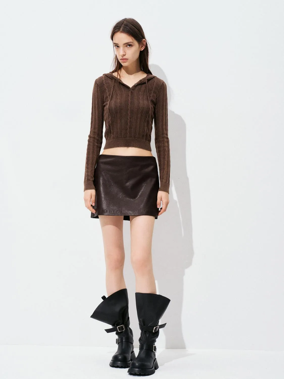 Knitted Button Top Hooded T-Shirts sold by Urban Revivo product image thumbnail 4