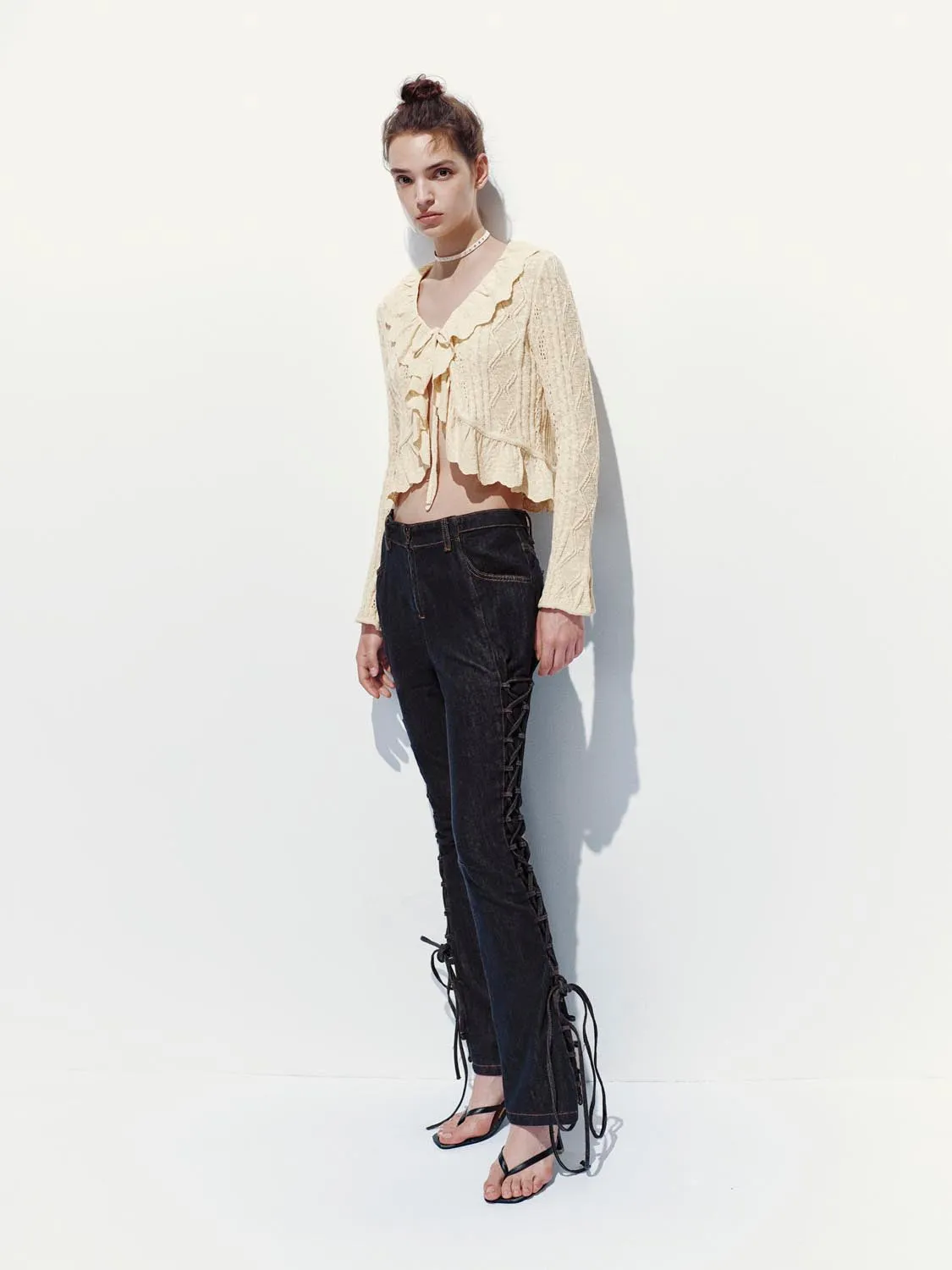 Knitted Ruffle Cardigans sold by Urban Revivo product image thumbnail 5