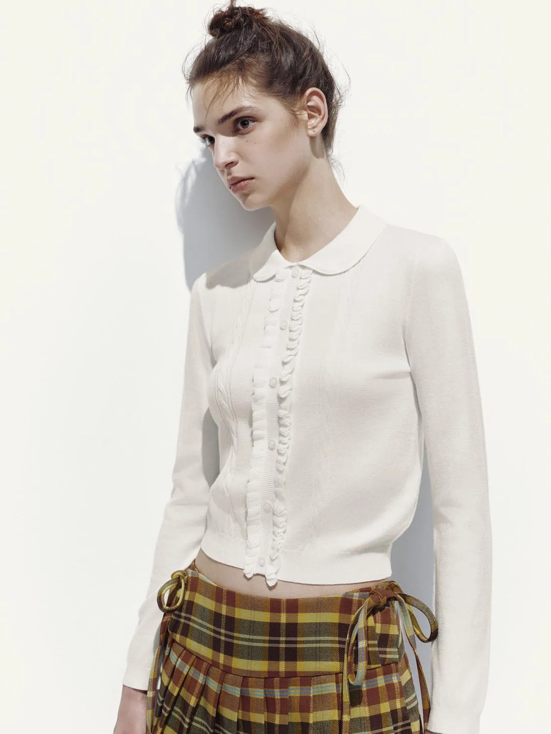 Knitted Button Up Long Sleeve T-Shirts sold by Urban Revivo product image thumbnail 2