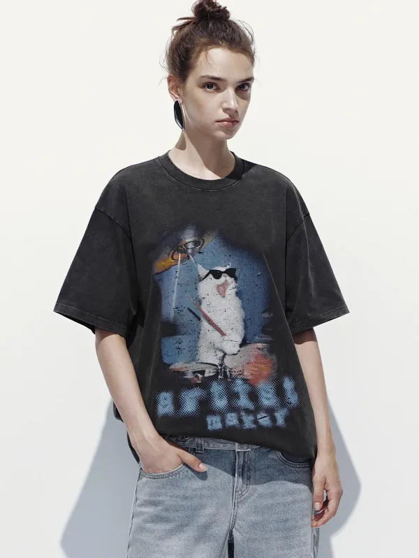 Loose Fit Printed T-shirts sold by Urban Revivo