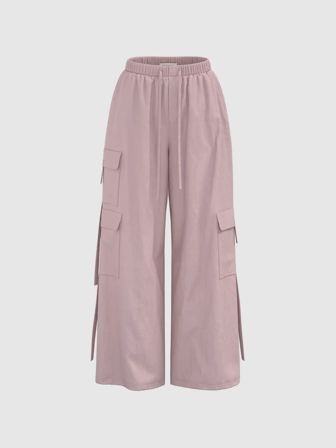 Flap Pockets Wide-Leg Cargo Pants sold by Urban Revivo product image thumbnail 4