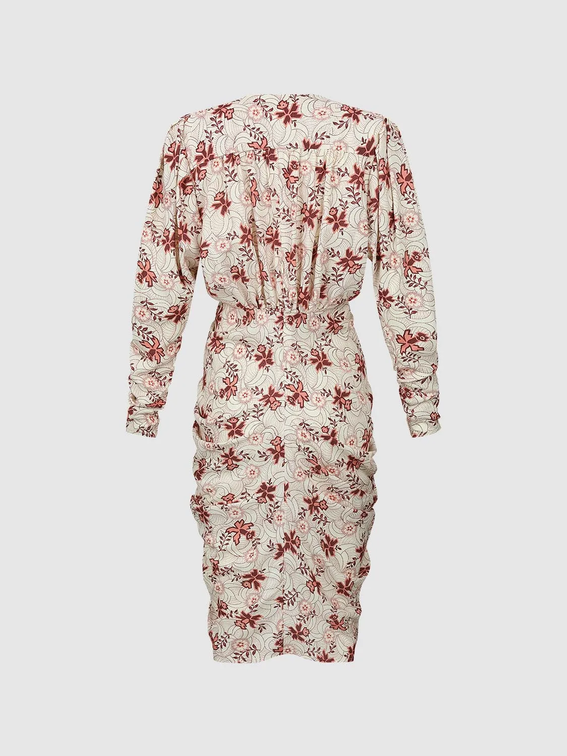 Floral Draped Thin Midi Dresses sold by Urban Revivo product image thumbnail 2