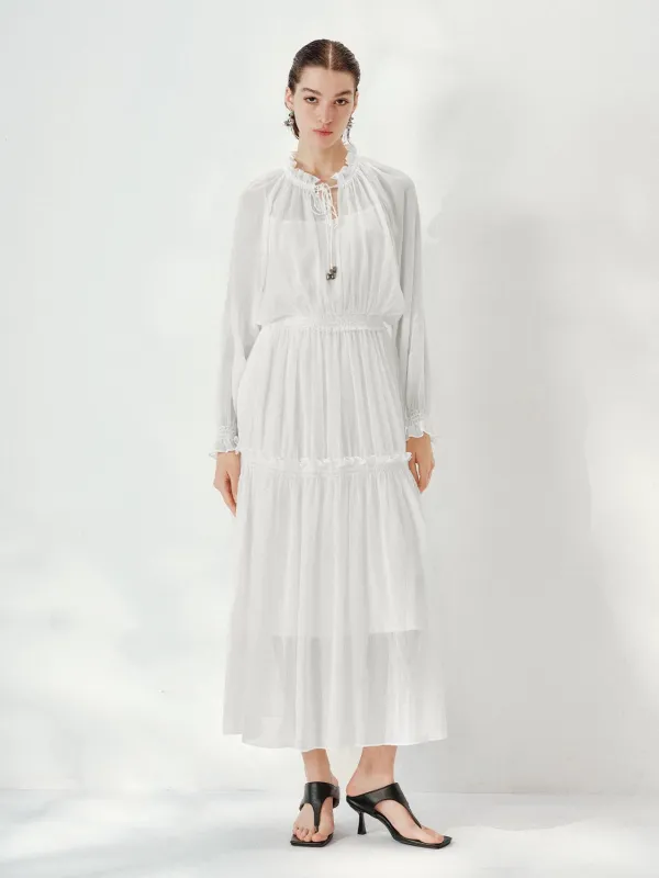 Tiered Ruffle-Trimmed Maxi Dresses sold by Urban Revivo