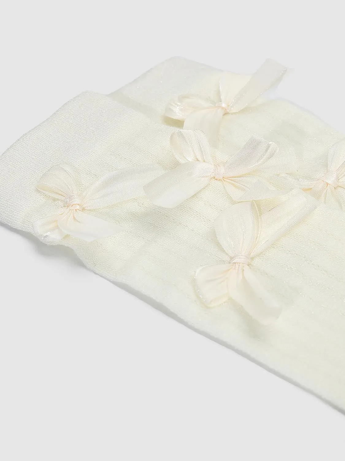 Bow Décor Ribbed Socks sold by Urban Revivo product image thumbnail 3