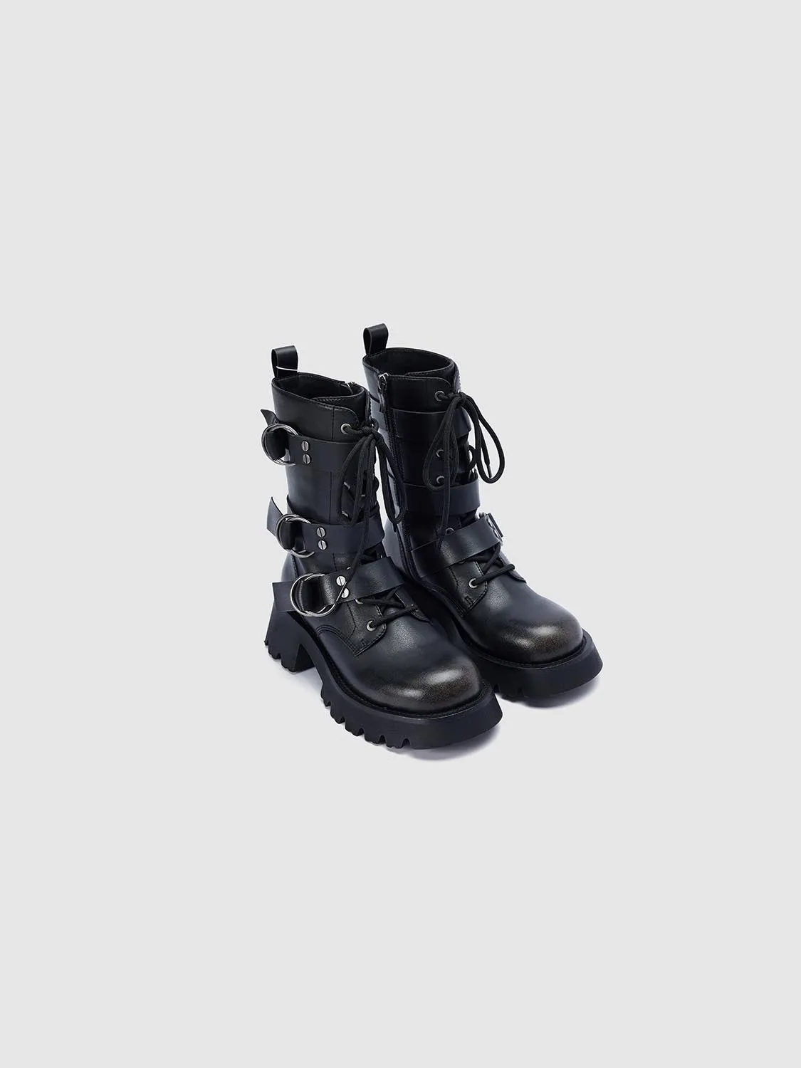 Belt Décor Combat Boots sold by Urban Revivo