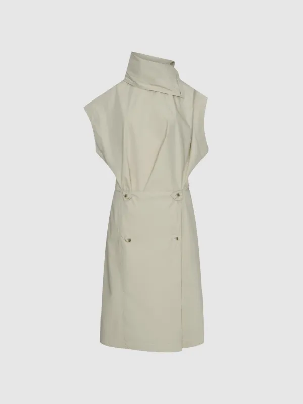 Cap Stand Collar Midi Dresses sold by Urban Revivo