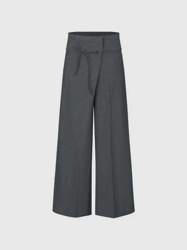 Bow Décor Wide Leg Pants sold by Urban Revivo