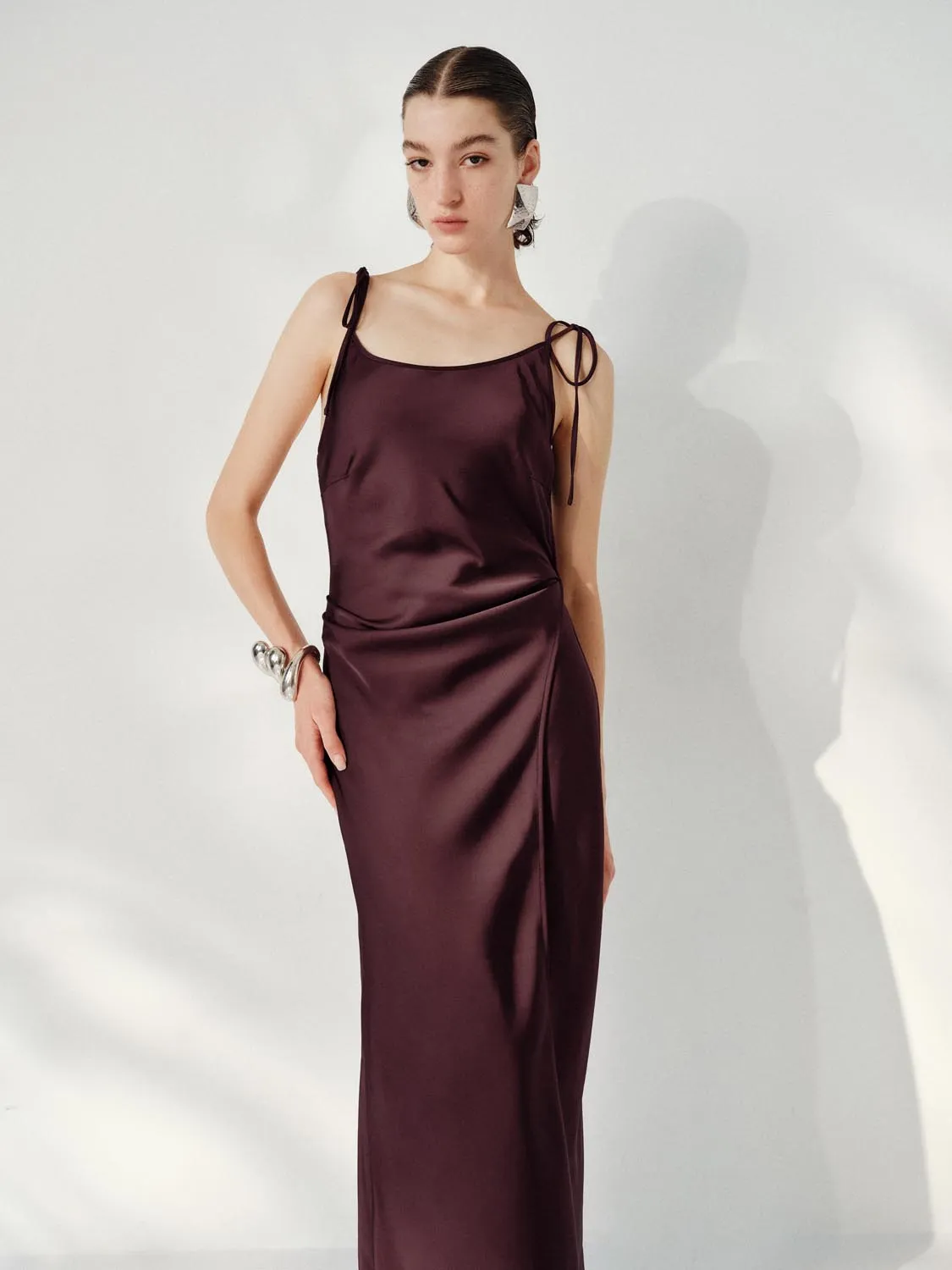 Tied Fitted Maxi Dresses sold by Urban Revivo product image thumbnail 4