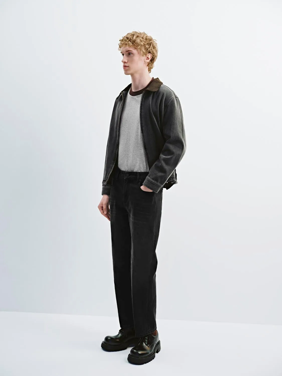 Lapel Zip Denim Jackets sold by Urban Revivo product image thumbnail 5