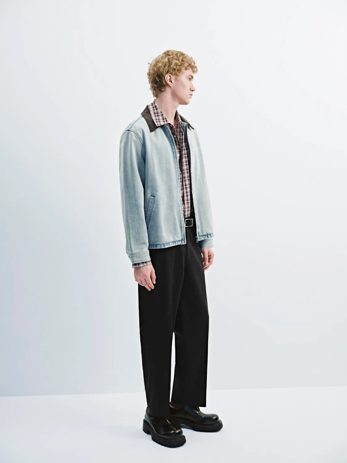 Lapel Zip Denim Jackets sold by Urban Revivo product image thumbnail 5