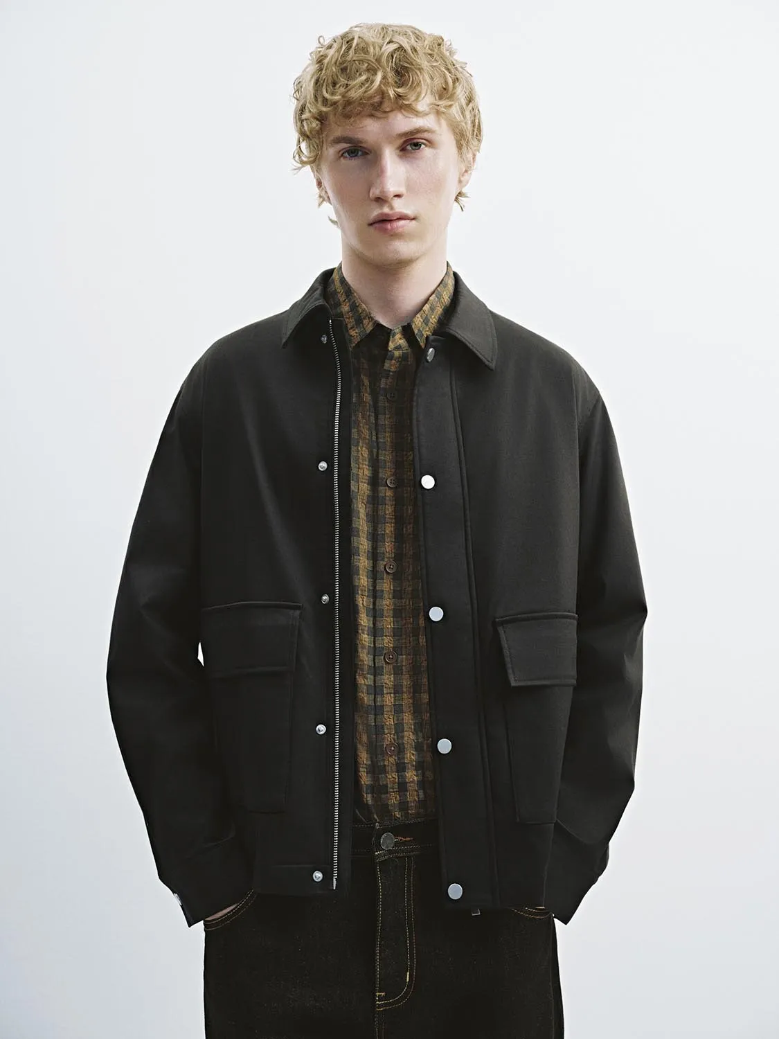 Button Zip Up Jackets sold by Urban Revivo